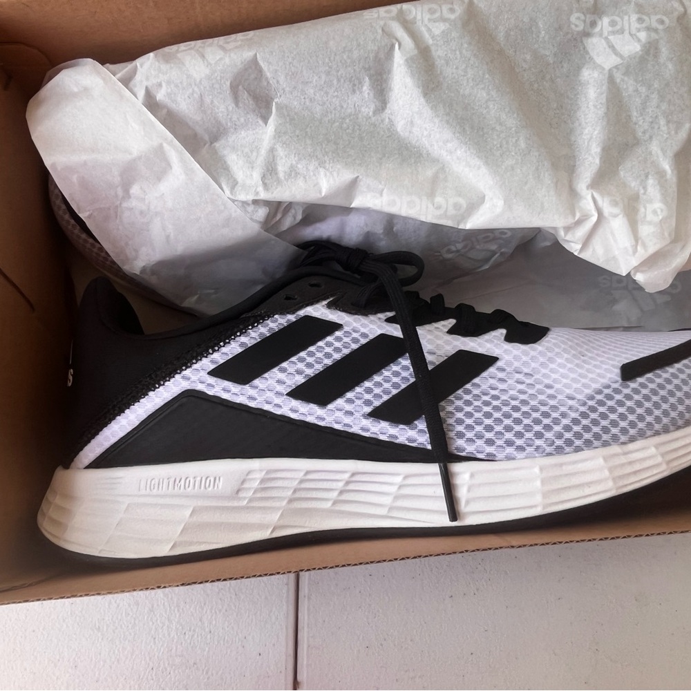 Adidas Black and White Athletic Shoes with Dynamic Design